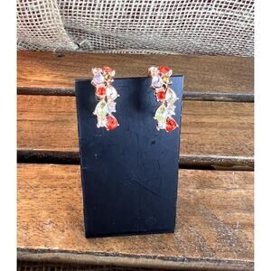 MONA Lisa Rainbow Pierced Earrings~SWAROVSKI Crystals~